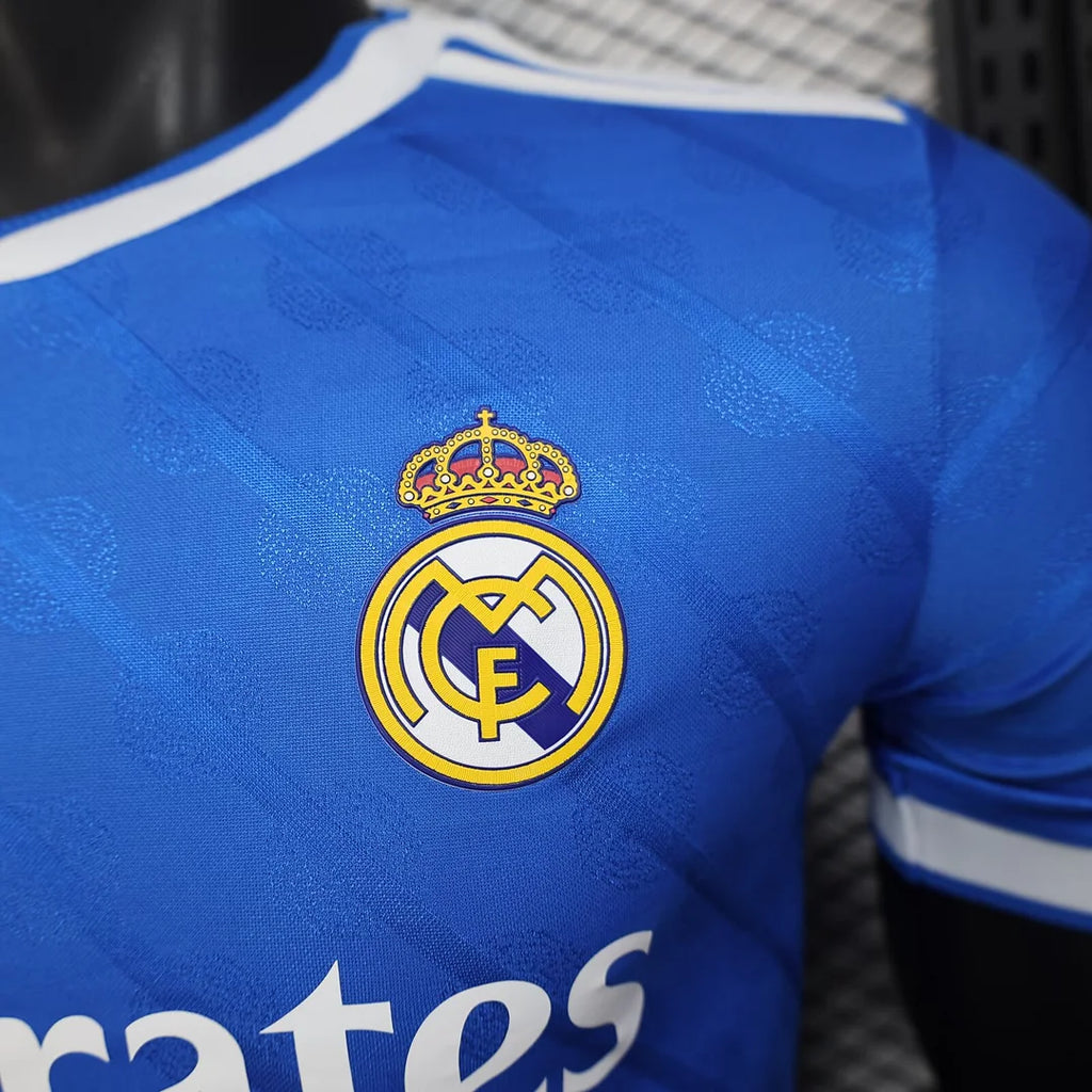 2025/2026 Player Version Real Madrid Third Away Blue Football Jersey 1:1 Thai quality