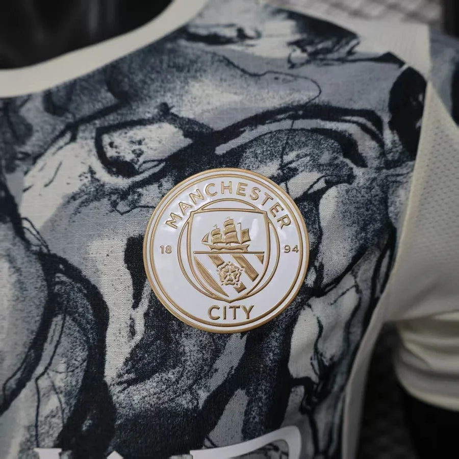 2025/2026 Player Version Manchester City Year of The Horse Special Edition Grey Football Shirt 1:1 Thai Quality