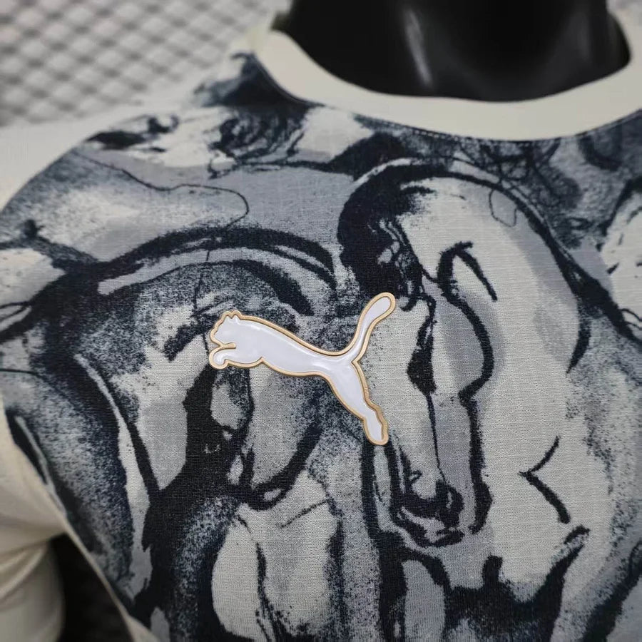 2025/2026 Player Version Manchester City Year of The Horse Special Edition Grey Football Shirt 1:1 Thai Quality