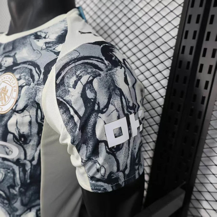 2025/2026 Player Version Manchester City Year of The Horse Special Edition Grey Football Shirt 1:1 Thai Quality