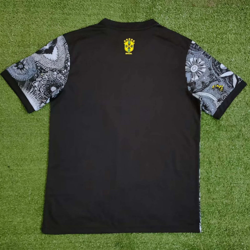 2024 Brazil Special Edition Jesus Black Gray Soccer Jersey 1:1 Thai Quality