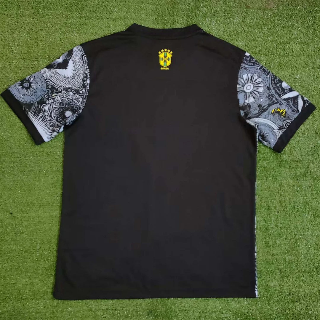 2024 Brazil Special Edition Jesus Black Gray Soccer Jersey 1:1 Thai Quality