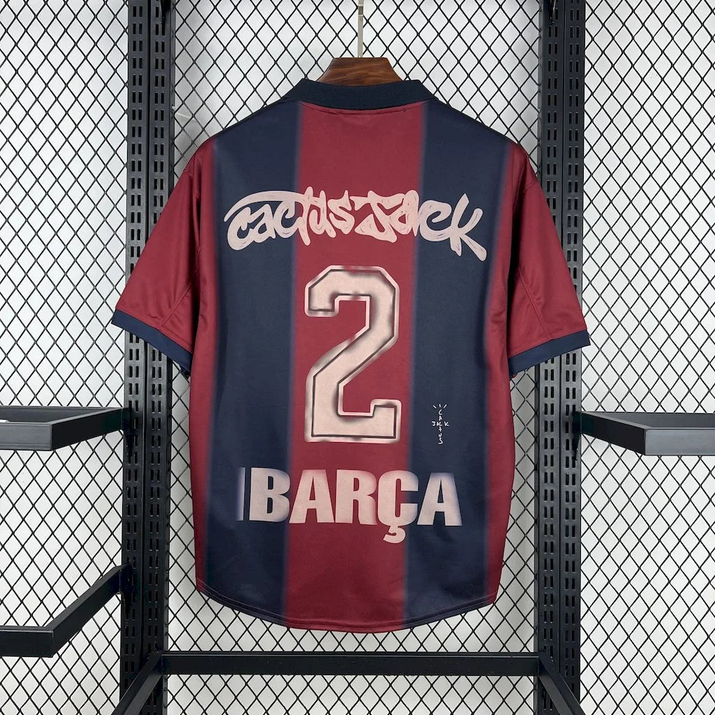 2024/2025 Barcelona x Travis Scott Collab Joint Retro Jersey 1:1 Thai Quality